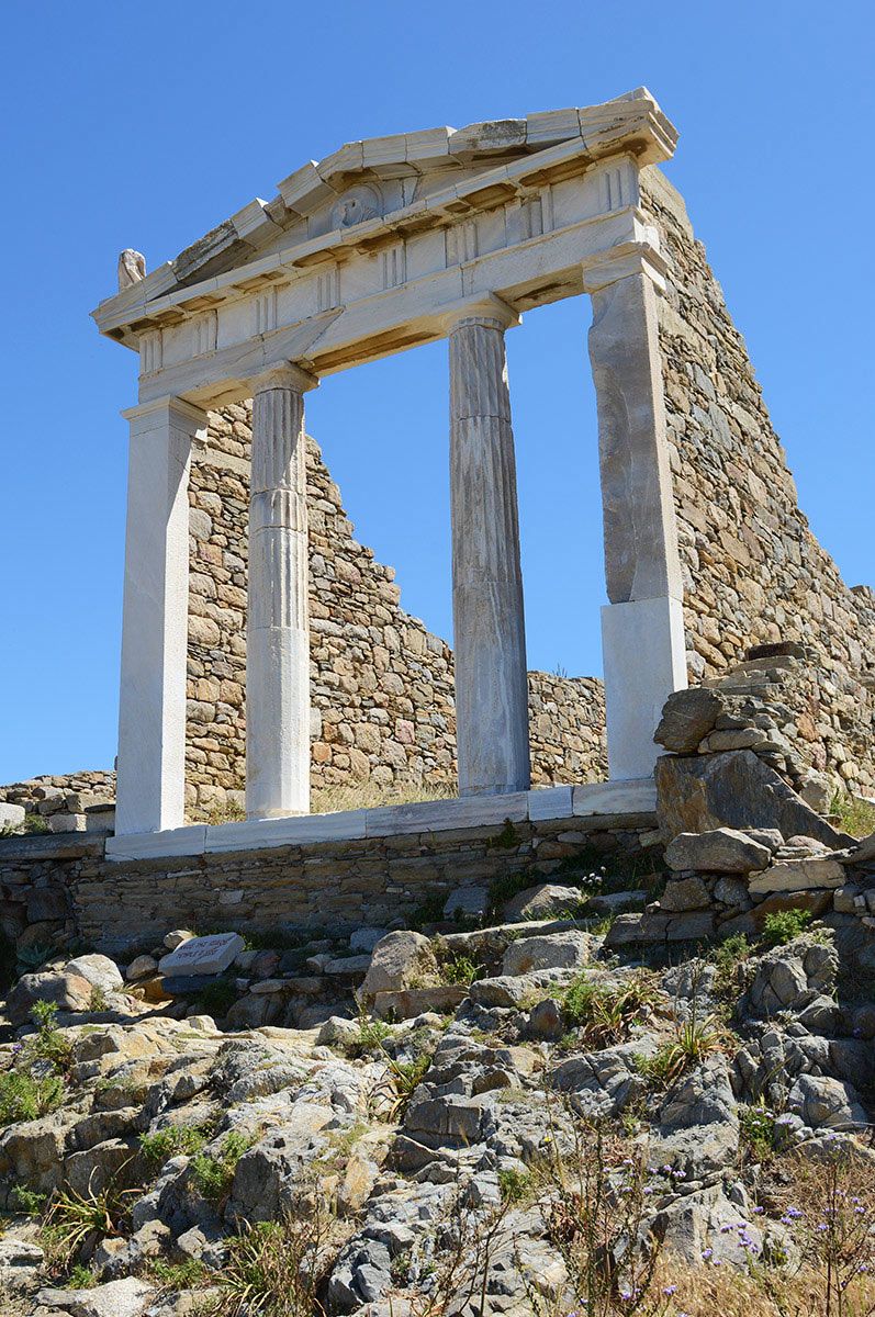 Temple at Delos in Greece
