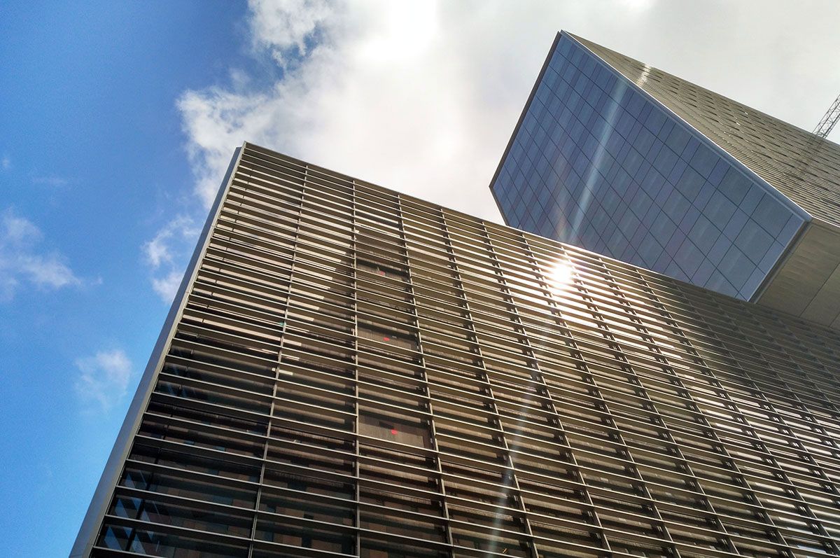 Buildings in Olympic Park in Barcelona