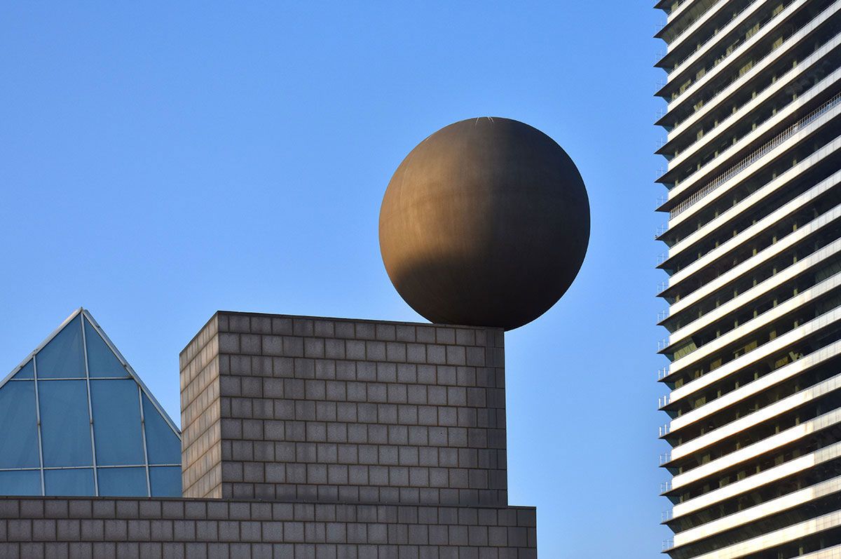 Geometry in Olympic Park in Barcelona