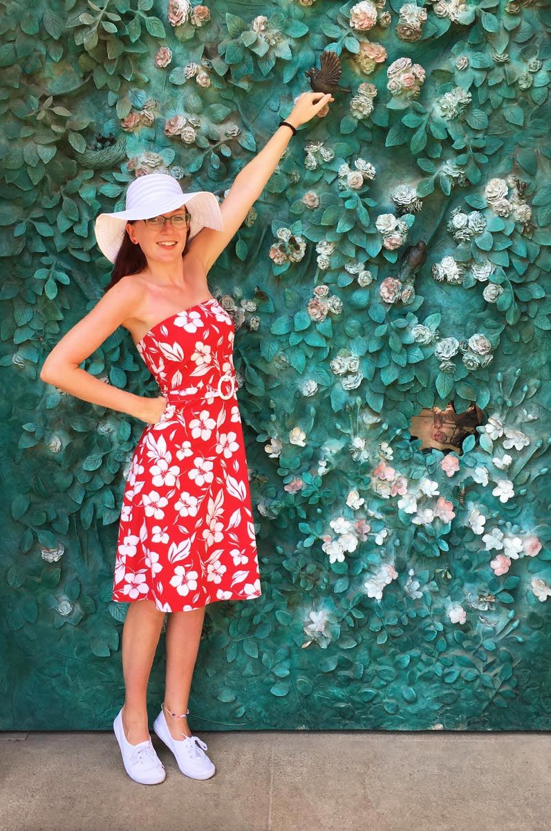 Amy at Sagrada Familia in Barcelona