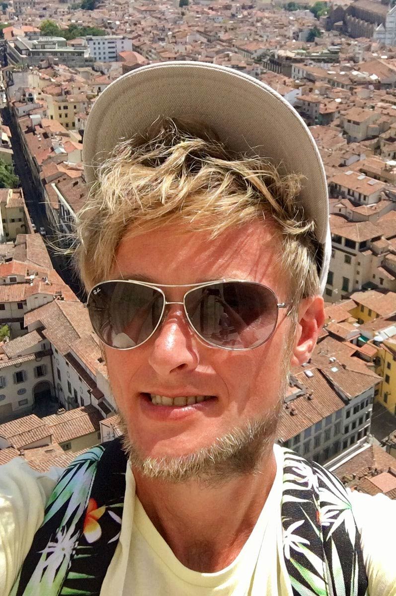 Chris at the Top of the Duomo in Florence, Italy