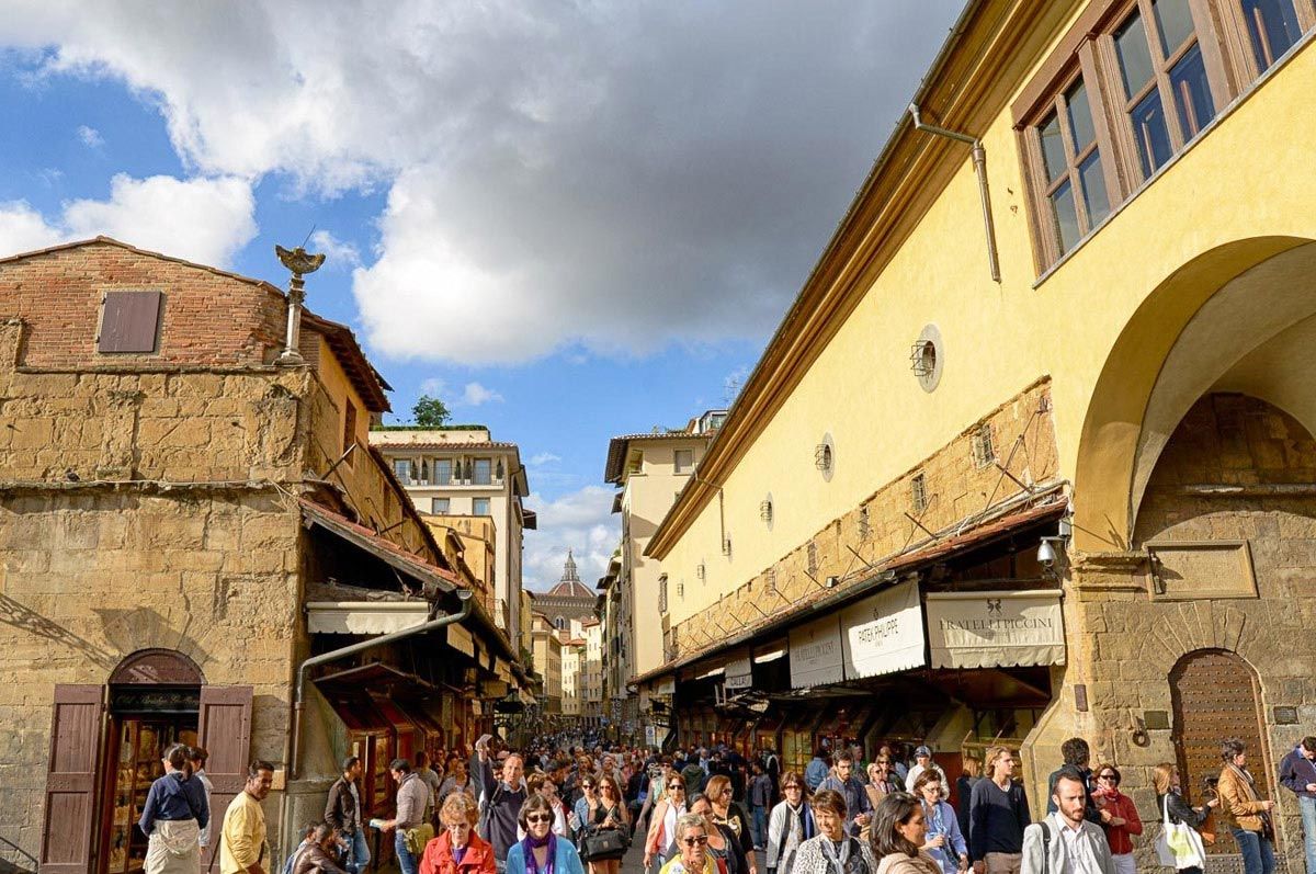 On the Ponte Vecchio in Florence