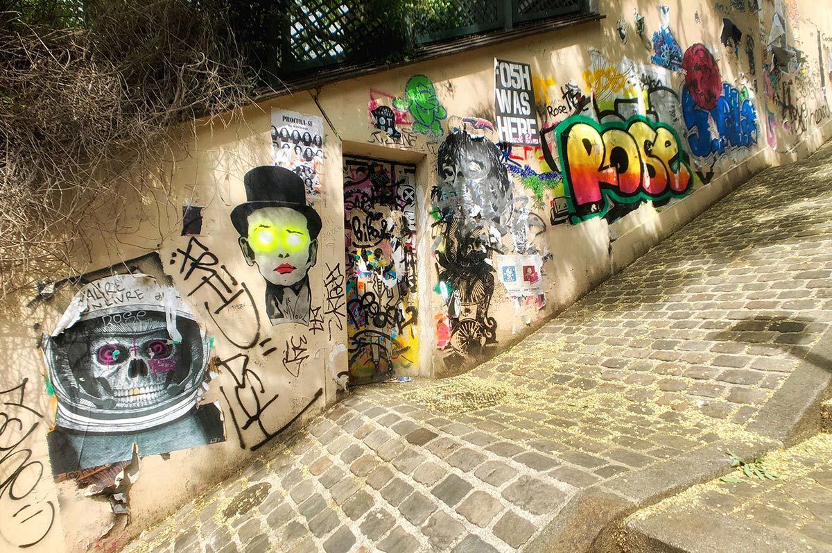 Graffiti in Montmartre in Paris
