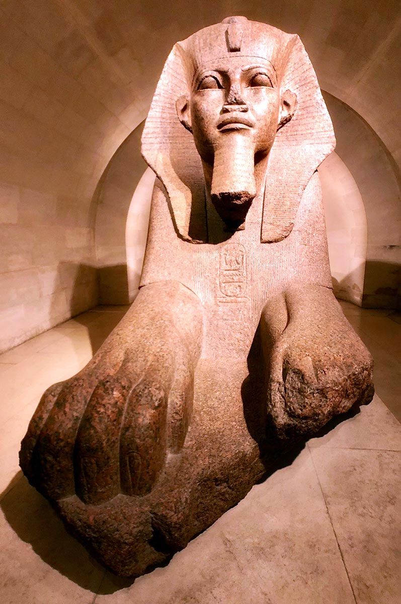 Musee du Louvre in Paris - Giant Sphinx of Tanis