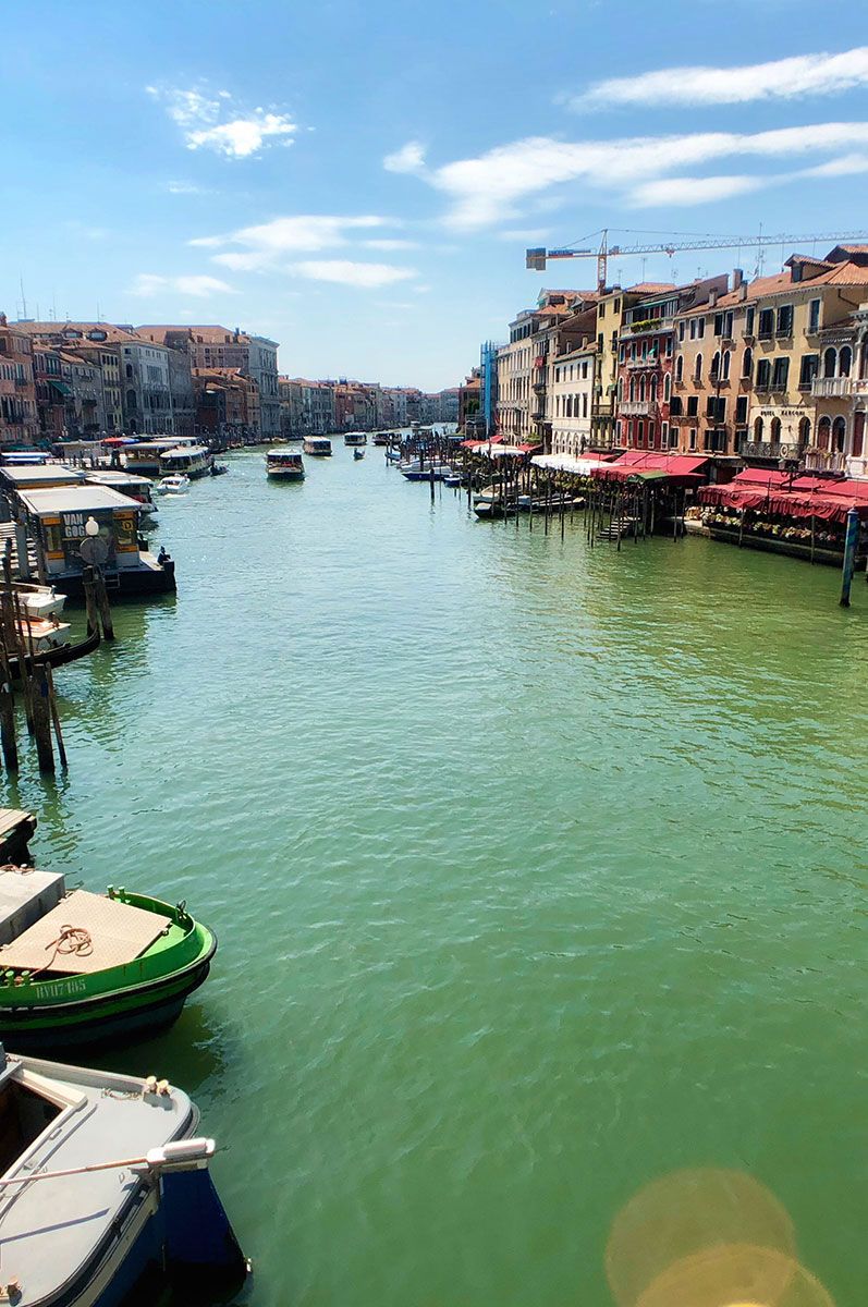 View from Rialto Bridge in Venice