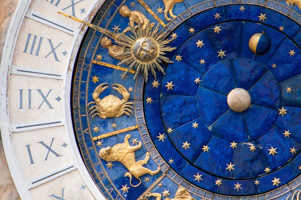 The Clock Tower in St Mark's Square in Venice